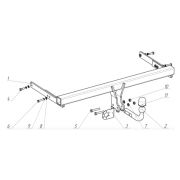 ТСУ Oris на VW Tiguan 17-/ Skoda Kodiaq 17-/ Karoq 17-/ Seat Ateca 16-